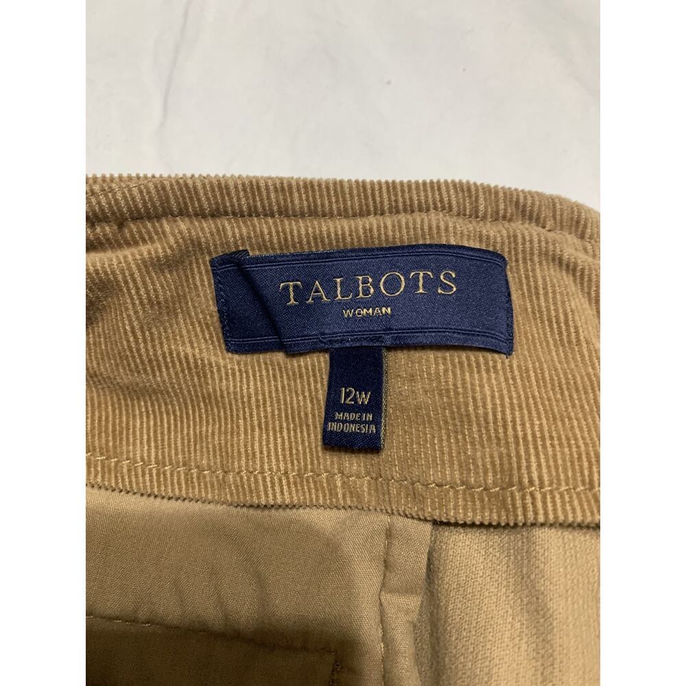 Talbots Woman Brown Corduroy Pencil Skirt Size 12 Elastic in Waist Work Career - Picture 6 of 9